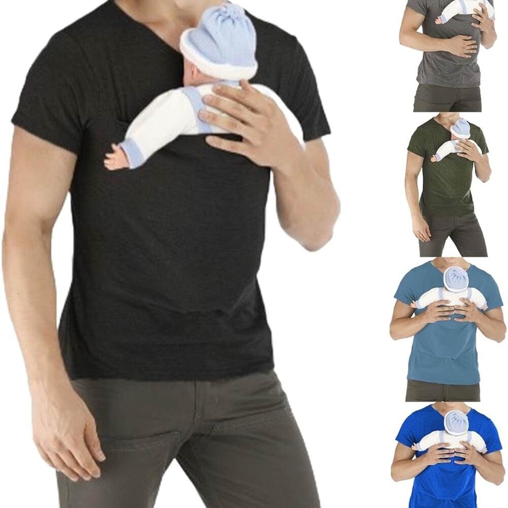 Black shirt with Baby or dog Kangaroo pouch
